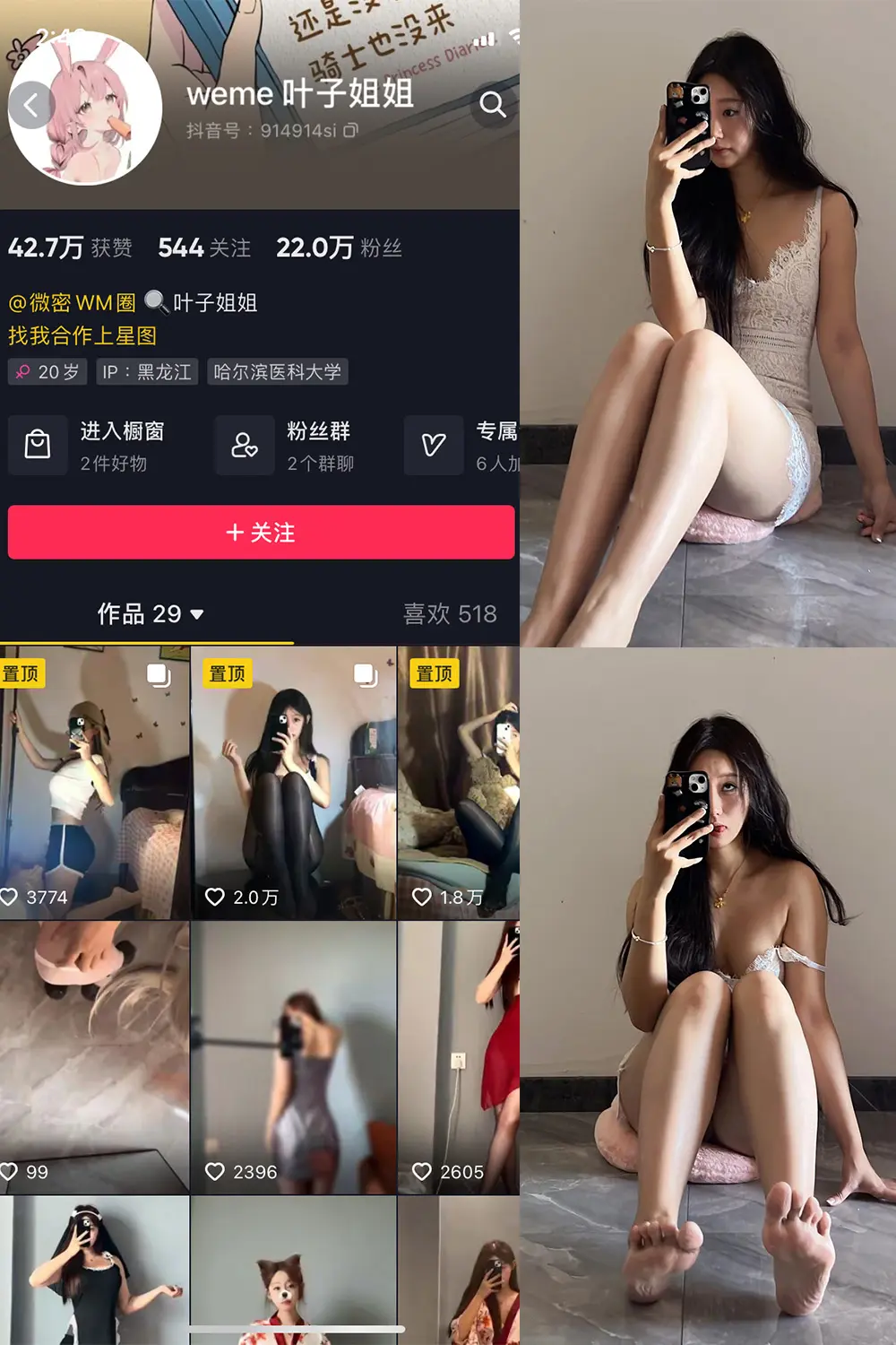 抖音 叶子姐姐 微密圈 NO.022期 [17P9V]最新至：2023.10.18-微密部落