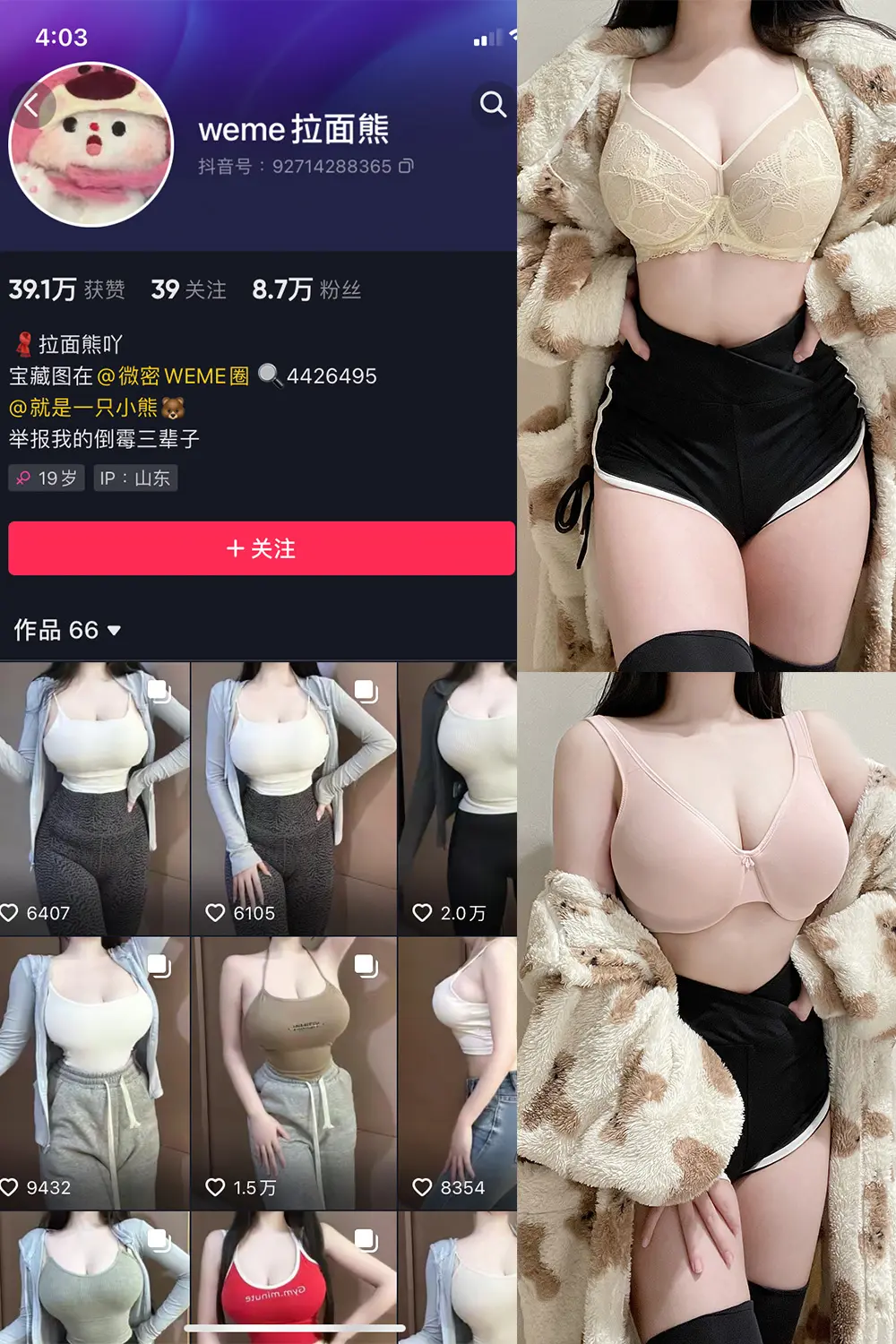 抖音 拉面熊 微密圈 NO.001期 [35P]-微密部落